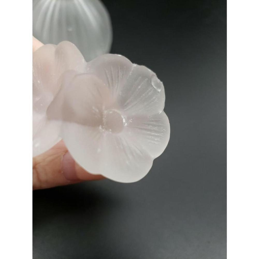 vintage 3 piece set Frosted Glass Perfume Bottle Set Vanity Atomizer 4" - Picture 8 of 12